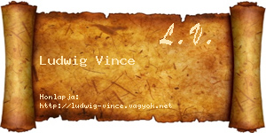 Ludwig Vince névjegykártya